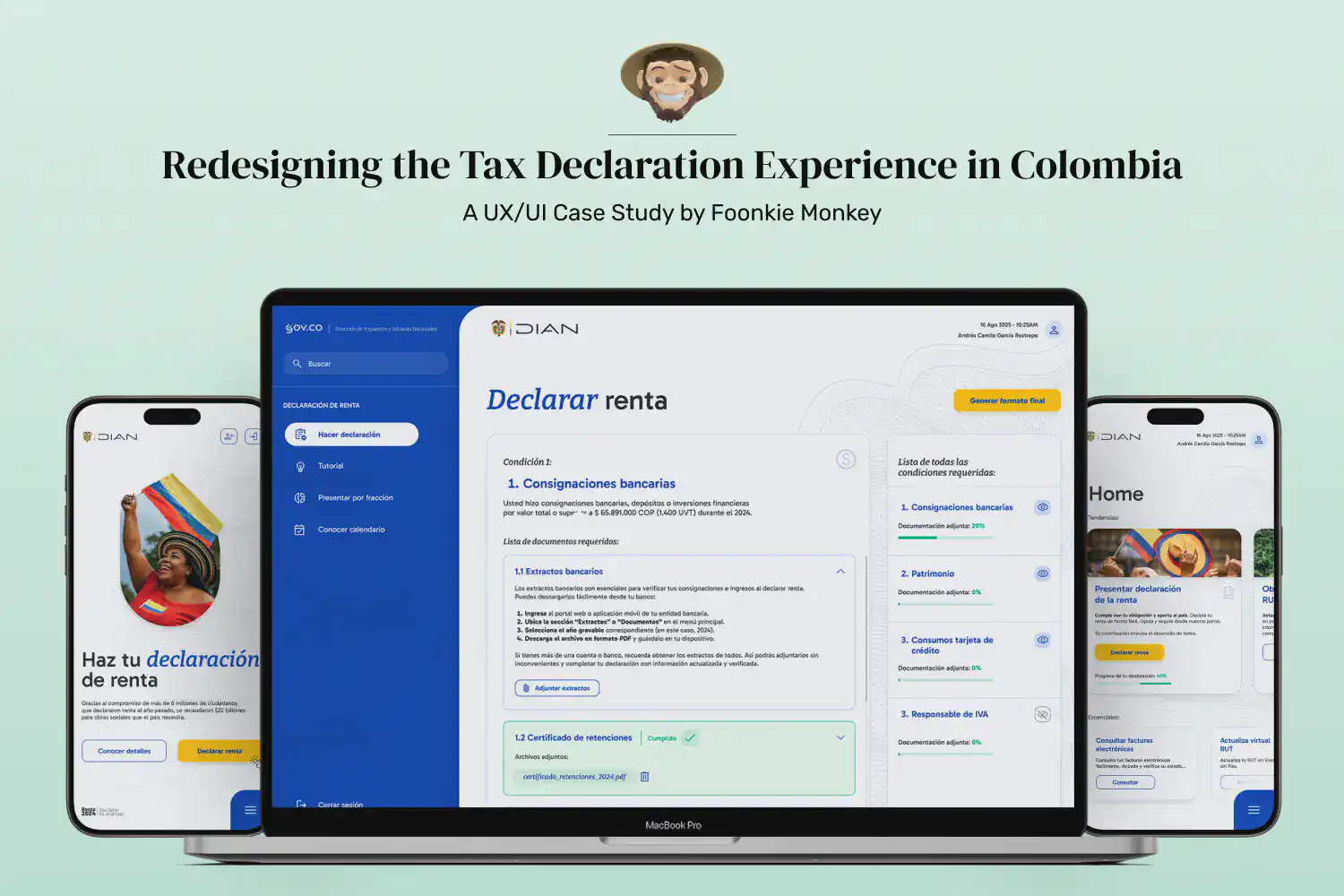 Redesigning the Tax Declaration Experience in Colombia: A UX/UI Case Study by Foonkie Monkey